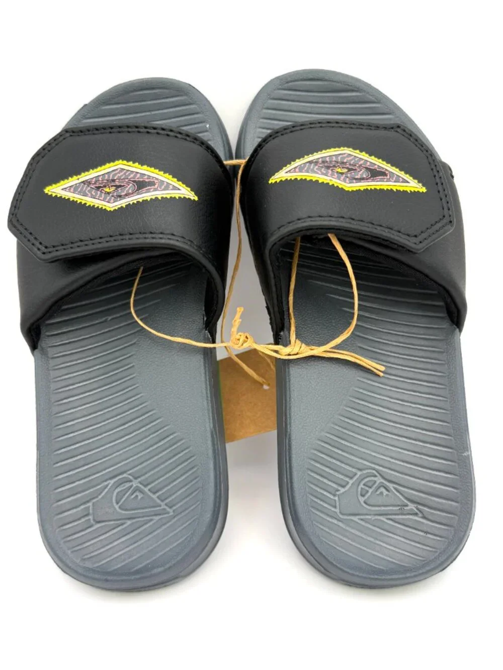 Quiksilver Bright Coast Adjust Boys Black Slide Sandals Little Kid US 11 NWT